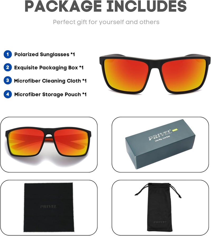 PRIVEL XXL Size Extra Large 159MM Sport Polarized Sunglasses for Big Wide Heads Men TR90 Outdoor Cycling Running Fishing - Image 5